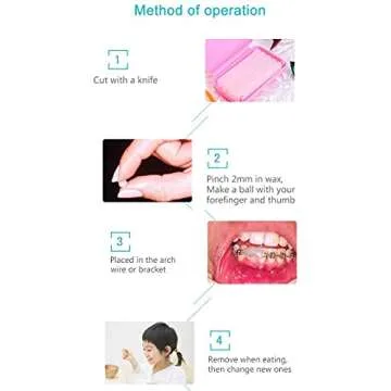 Chargenyang Dental Oral Care Orthodontics Wax with Fruit Smell for Brace Wearers Flavored Gum Protection (6 Boxes)