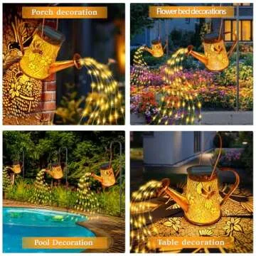 Solar Watering Can Lights, Hummingbird Mothers Day Gifts for Women Mom Grandma Birthday, Waterproof Outdoor Garden Decor Large Hanging Solar Lanterns Garden Lights for Patio Yard Flowerbed Pathway