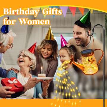 Solar Watering Can Lights, Hummingbird Mothers Day Gifts for Women Mom Grandma Birthday, Waterproof Outdoor Garden Decor Large Hanging Solar Lanterns Garden Lights for Patio Yard Flowerbed Pathway