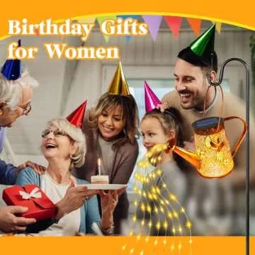 Solar Watering Can Lights, Hummingbird Mothers Day Gifts for Women Mom Grandma Birthday, Waterproof Outdoor Garden Decor Large Hanging Solar Lanterns Garden Lights for Patio Yard Flowerbed Pathway