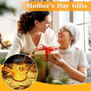 Solar Watering Can Lights, Hummingbird Mothers Day Gifts for Women Mom Grandma Birthday, Waterproof Outdoor Garden Decor Large Hanging Solar Lanterns Garden Lights for Patio Yard Flowerbed Pathway