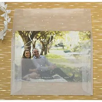 JAM PAPER A7 Translucent Vellum Invitation Envelopes - 5 1/4 x 7 1/4 - Clear - 50/Pack