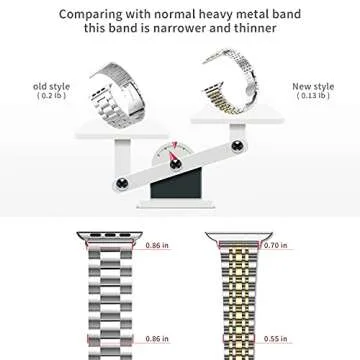 baozai Thin Band Compatible with Apple Watch Band 46mm 49mm 45mm 44mm, Women Slim Stainless Steel Wristband for Apple Watch Series 10/9/8/7/6/5/4/3/2/1/SE/Ultra 2, Silver/Gold