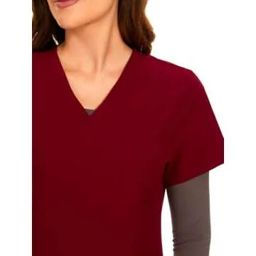 COZYFIT Scrubs for Women Set - Stretch V-Neck Scrub Top & Jogger Pant with 8 Pockets, Yoga Waistband, Anti Wrinkle, Slim Fit Women Scrubs