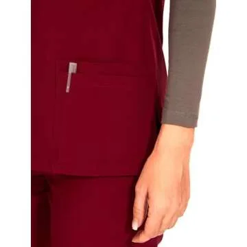 COZYFIT Scrubs for Women Set - Stretch V-Neck Scrub Top & Jogger Pant with 8 Pockets, Yoga Waistband, Anti Wrinkle, Slim Fit Women Scrubs