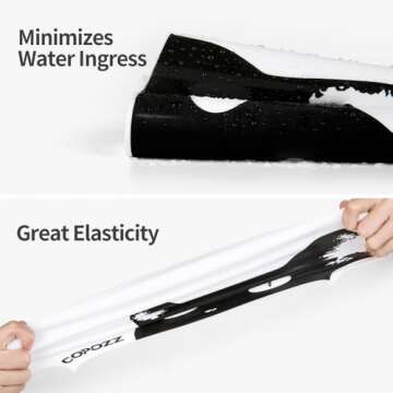 COPOZZ Swim Cap for Women, Silicone Waterproof Comfy Swimming Bathing Cap for Long Hair with Cat Printed (Black Cat-12yrs+)