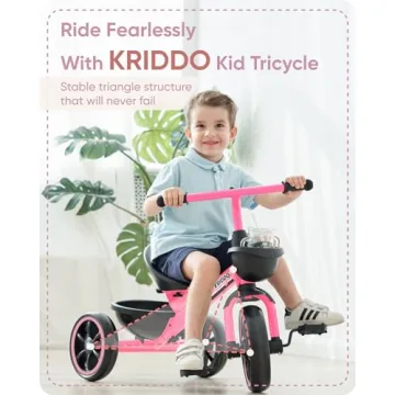 KRIDDO Toddler Tricycle - Safe Fun for Ages 2-5