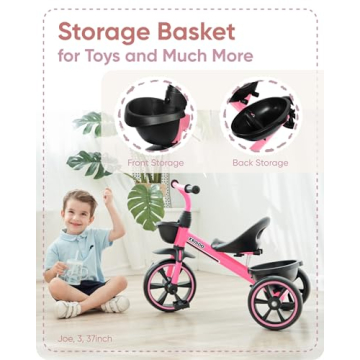 KRIDDO Toddler Tricycle - Safe Fun for Ages 2-5