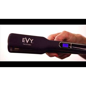 EVY iQ Oneglide 1.5 Styler - Quick Heating Flat Iron for All Hair Types