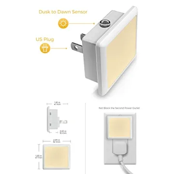 LOHAS LED Night Lights Auto-On/Off Soft White 6-Pack