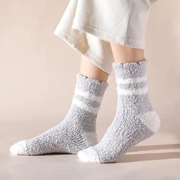 Trifabricy Fuzzy Socks for Women - Fluffy Socks Women, Cozy Socks Slipper Socks for Women, Women's Ultra Soft Winter Thick Warm Fuzzy Sleeping Socks for Home, Candy Colorful