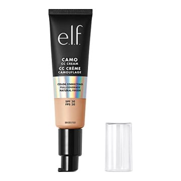 e.l.f. Camo CC Cream - Lightweight Color Correcting Foundation with SPF 30 | Light 210 N | 1.05 Oz