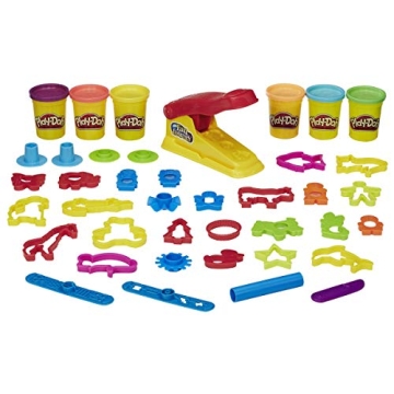 Play-Doh Fun Factory Deluxe Set, 31 Tools & 6 Cans, Christmas Gifts Girls & Boys, Kids Arts & Crafts...