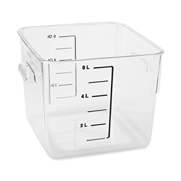 Rubbermaid Commercial 6 Quart Space Saving Square Food Storage Container