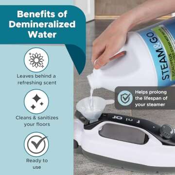 Steam and Go Demineralized Water Cleaner - Safe & Effective