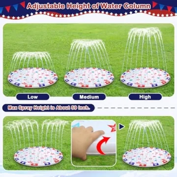 67" Splashes Pad for Kids and Dogs - Summer Fun Water Toy