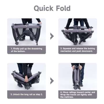 Pamo Babe Portable Baby Playard with Canopy Nursery Center Play Yard with Bassinet & Changing Table