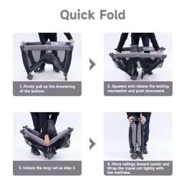 Pamo Babe Portable Baby Playard with Canopy Nursery Center Play Yard with Bassinet & Changing Table