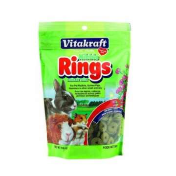 Vitakraft Nibble Rings Small Animal Treats - Crunchy Alfalfa Snack - For Rabbits, Guinea Pigs, Hamst...