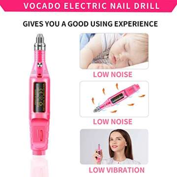 AiPro Electric Nail Drill Set for Acrylic and Gel Nails