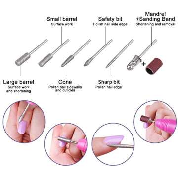 AiPro Electric Nail Drill Set for Acrylic and Gel Nails