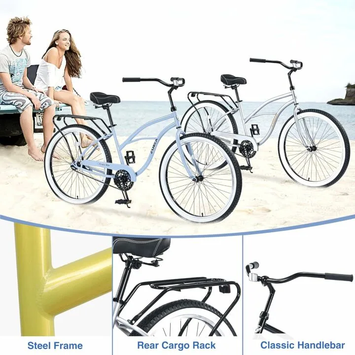 26 Inch Beach Cruiser Bike - Stylish & Versatile