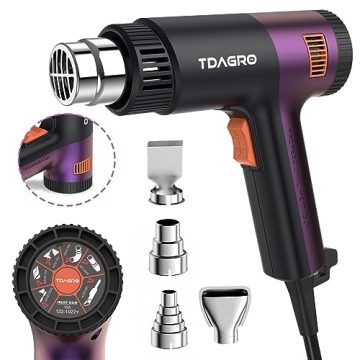 TDAGRO 1800W Heat Gun - Fast Heating, Variable Temp & Compact Design