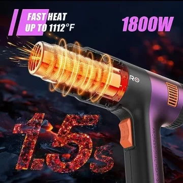 TDAGRO 1800W Heat Gun for Crafting - Fast Heating & Versatile