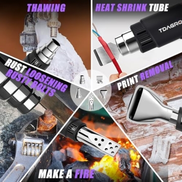 TDAGRO 1800W Heat Gun for Crafting - Fast Heating & Versatile