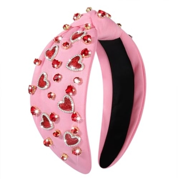 NVENF Valentine's Day Jeweled Headband for Women