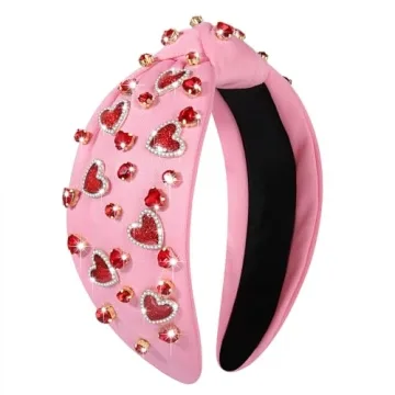 NVENF Valentine's Day Jeweled Headband for Women