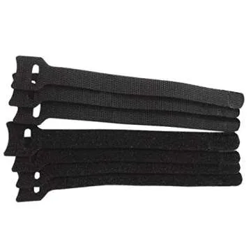 60 PCS Cable Ties,Viaky 6 Inch Reusable Cord Organizers Straps Hook And Loop Cord Ties For Wire Management, Cable Zip Ties Cord Wraps For Power TV Ethernet Cables (Black)