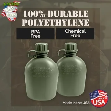 Durable Olive Drab Plastic Canteen - Tactical Water Bottle