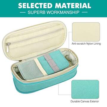 MoKo Large Capacity Pencil Case for Office and School Supplies