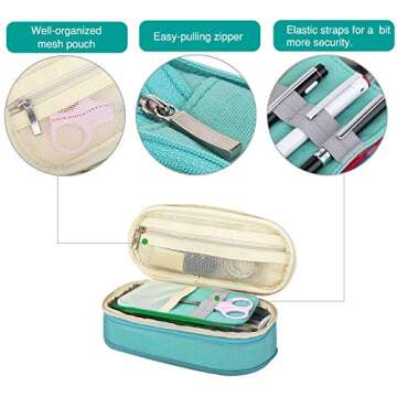 MoKo Large Capacity Pencil Case for Office and School Supplies