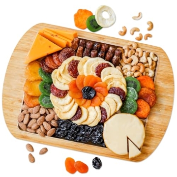 Cheese and Snack Charcuterie Board | Gift Basket for Thanksgiving, Christmas, Holidays, Parties
