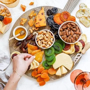 Cheese and Snack Charcuterie Board Gift Basket