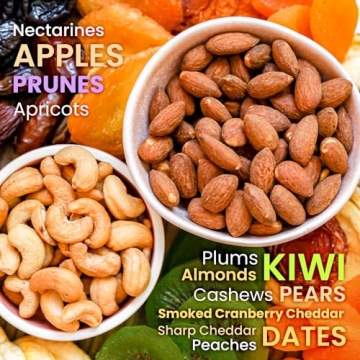 Cheese and Snack Charcuterie Board Gift Basket