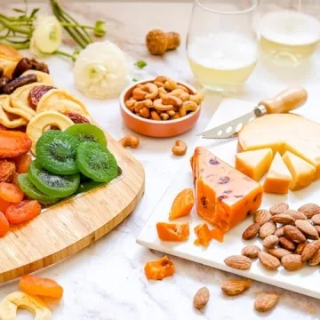 Cheese and Snack Charcuterie Board Gift Basket