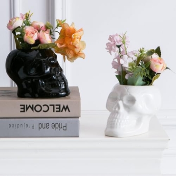 Tanvecle Skull Planter Pots for Unique Decor and Gifts