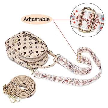 LoZoDo Small Crossbody Bag - Trendy Leather Purse with Adjustable Straps