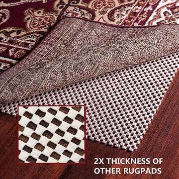 Epica 3x5 Rug Pad | Anti Slip Rug Mat for Home Safety and Comfort