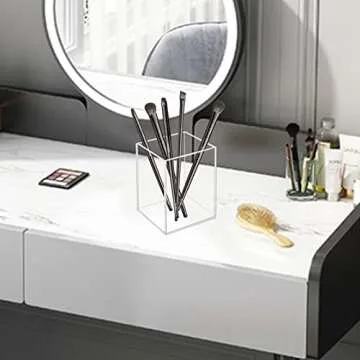 Ptaedex Acrylic Pen Pencil Holder Set for Desk Organization