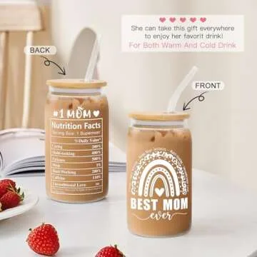 Valentine's Day Gifts for Her Mom - Personalized Can Glass 16OZ