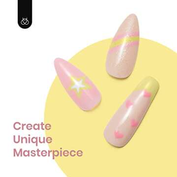 beetles Pastel Gel Polish Set- 6 Colors Purple Yellow Mint Green Gel Polish Set Blue Jelly Rainbow S...