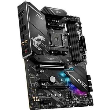 MSI MPG B550 GAMING EDGE WIFI Gaming Motherboard (AMD AM4, DDR4, PCIe 4.0, SATA 6Gb/s, M.2, USB 3.2 Gen 2, AX Wi-Fi 6, HDMI/DP, ATX, AMD Ryzen 5000 Series processors)