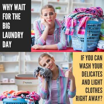 FeliVolo Portable Foldable Washing Machine – 12L Premium Package