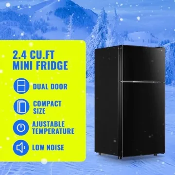 TACOOL Compact 2.4 Cu.ft Mini Fridge for Small Spaces