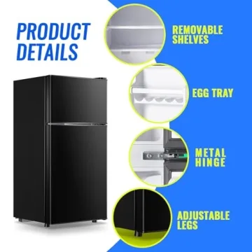 TACOOL Compact 2.4 Cu.ft Mini Fridge for Small Spaces