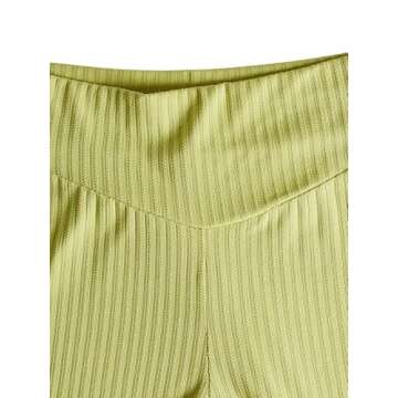 Verdusa Women's 2 Piece Outfits Tie Back Crop Halter Top and Wide Leg Pant Sets Lime Green S